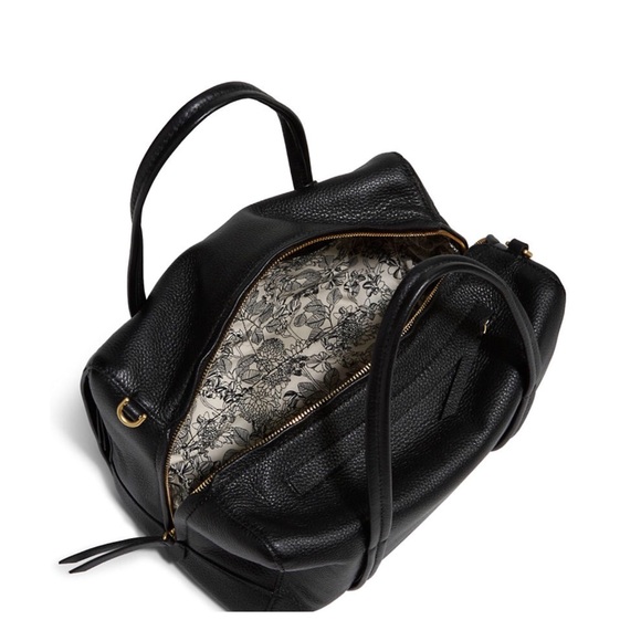 Vera Bradley Mallory Satchel Leather Handbag Black - Picture 3 of 3